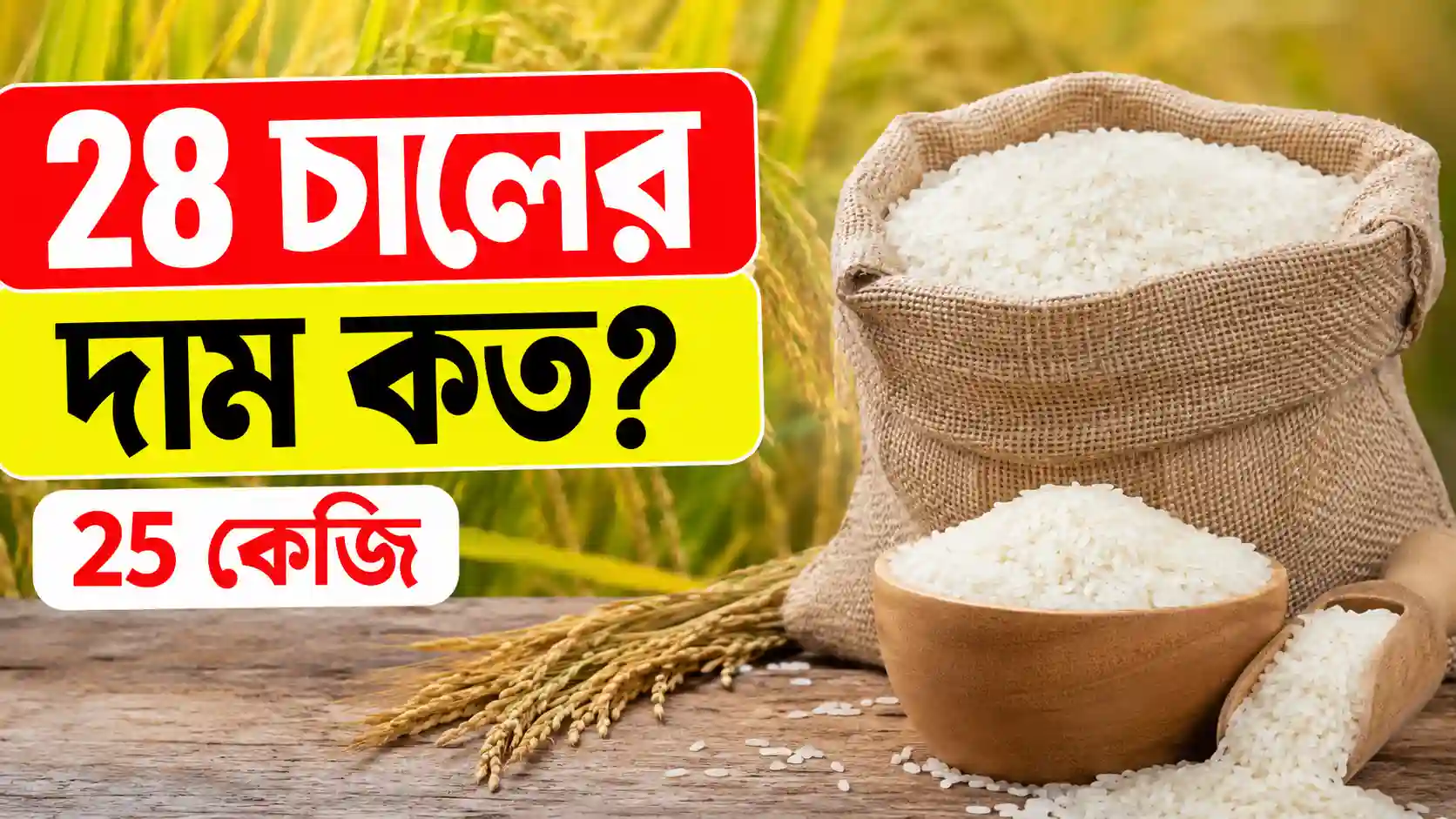 ২৮ চালের দাম ২৫ কেজি ২০২৬