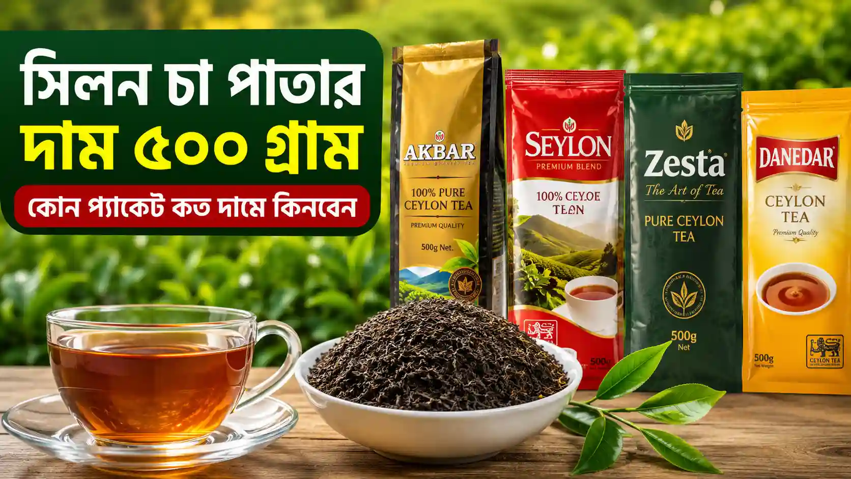 সিলন চা পাতার দাম ৫০০ গ্রাম ২০২৬ কোন প্যাকেট কত দামে কিনবেন