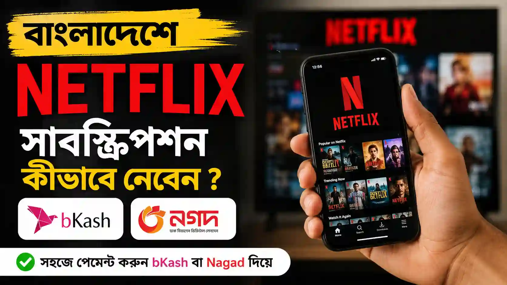 বাংলাদেশে Netflix Subscription কীভাবে নেবেন - Netflix bangladesh payment method bKash-Nagad