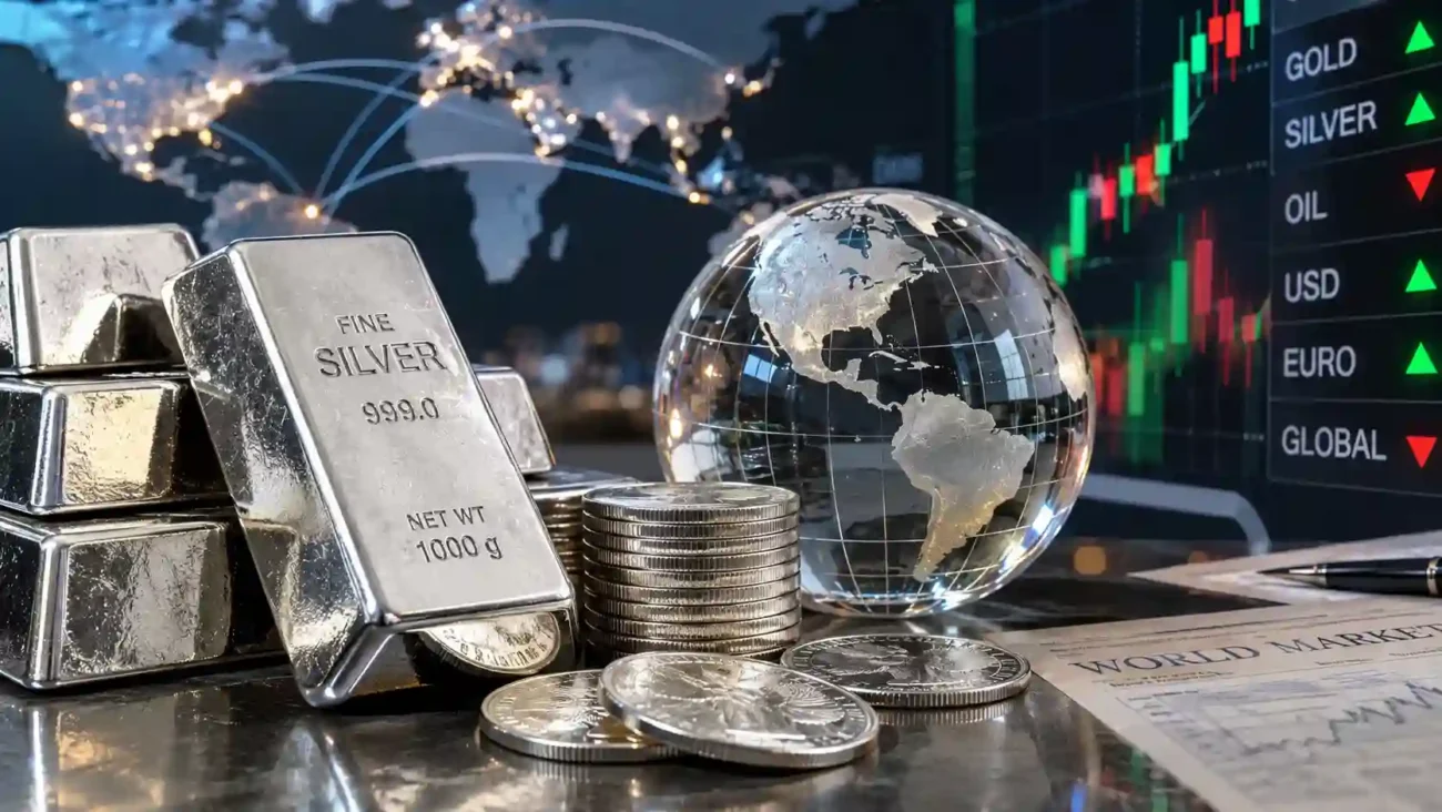 The relationship between silver prices and the international market.