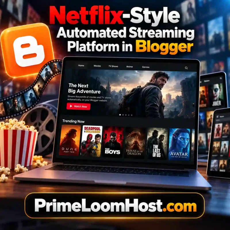 Netflix-Style Automated Streaming Platform in Blogger