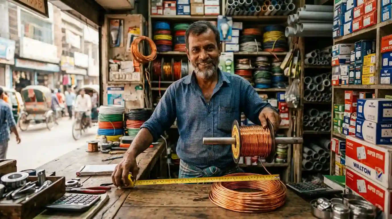 ১ কয়েল তার কত গজ ?