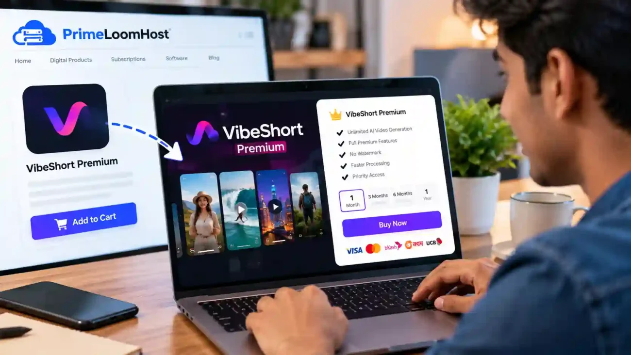 How to buy VibeShort Premium from PrimeLoomHost